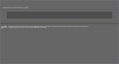 Desktop Screenshot of analyticsmadeskeezy.com