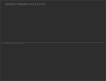 Tablet Screenshot of analyticsmadeskeezy.com